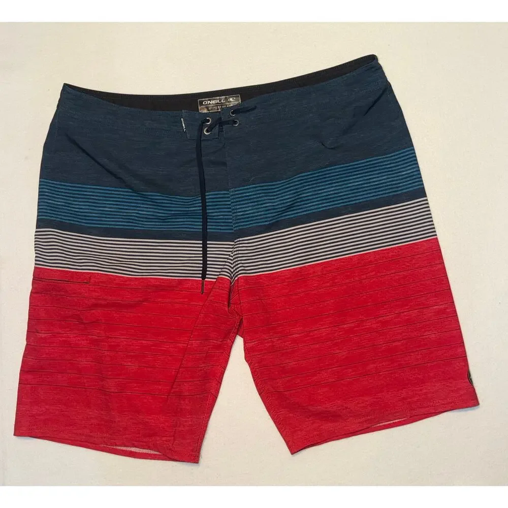 O’Neal hyperfreak heist red & white & blue  boardshorts